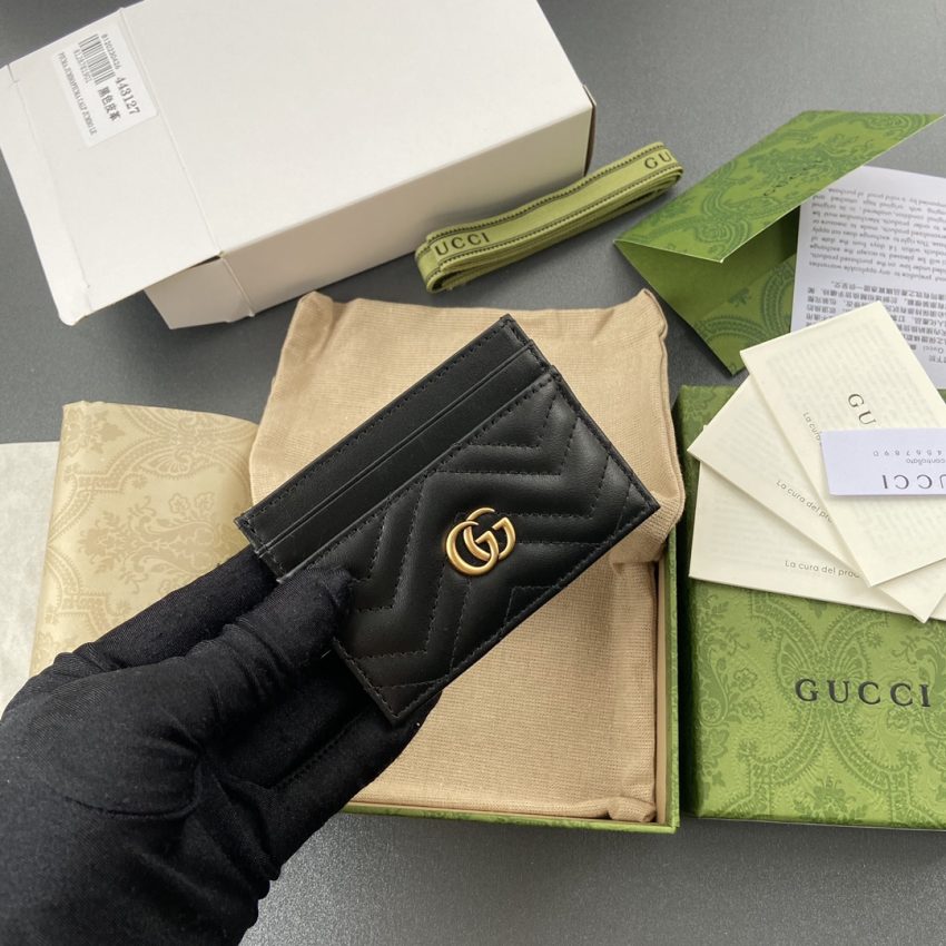 Replica Gucci Marmont Card Holder Black 2 Replica Gucci Marmont Card Holder Black - top-tier luxury replica shoulder bag