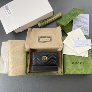 Replica Gucci Marmont Card Holder Black 8 Replica Gucci Marmont Card Holder Black - premium 1:1 fake handbag model