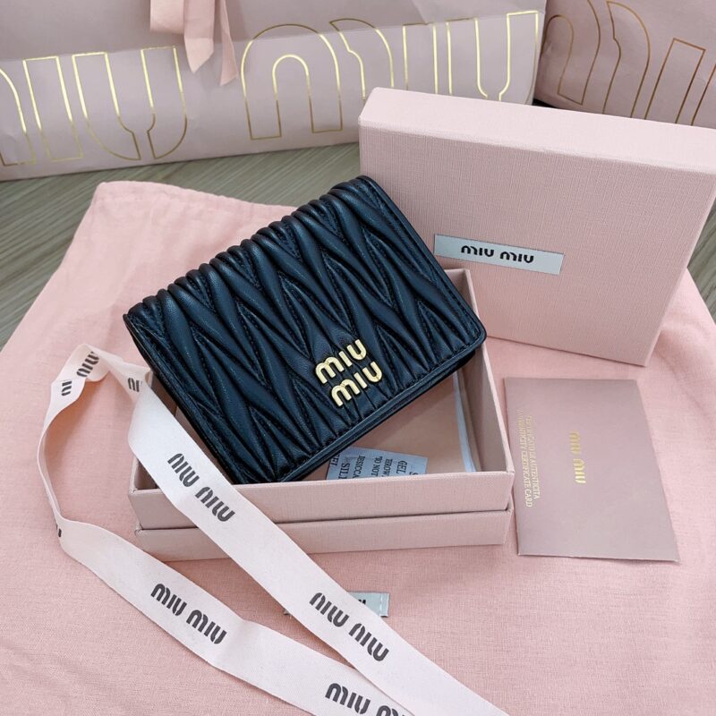 Replica Miu Miu Pocket Wallet Black 5 Replica Miu Miu Pocket Wallet Black - 1:1 designer replica handbag