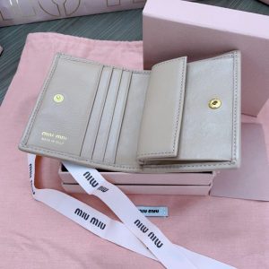 Replica Miu Miu Pocket Wallet Beige 4 Replica Miu Miu Pocket Wallet Beige - premium 1:1 fake handbag model
