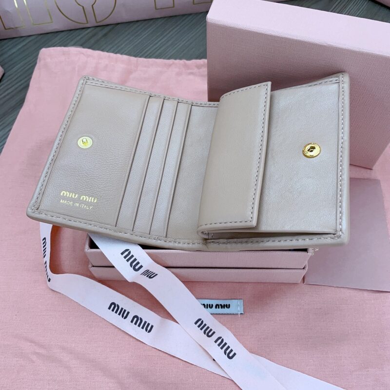 Replica Miu Miu Pocket Wallet Beige 4 Replica Miu Miu Pocket Wallet Beige - premium 1:1 fake handbag model