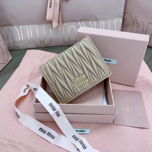 Replica Miu Miu Pocket Wallet Beige 1 Replica Miu Miu Pocket Wallet Beige - realistic designer-inspired fake bag