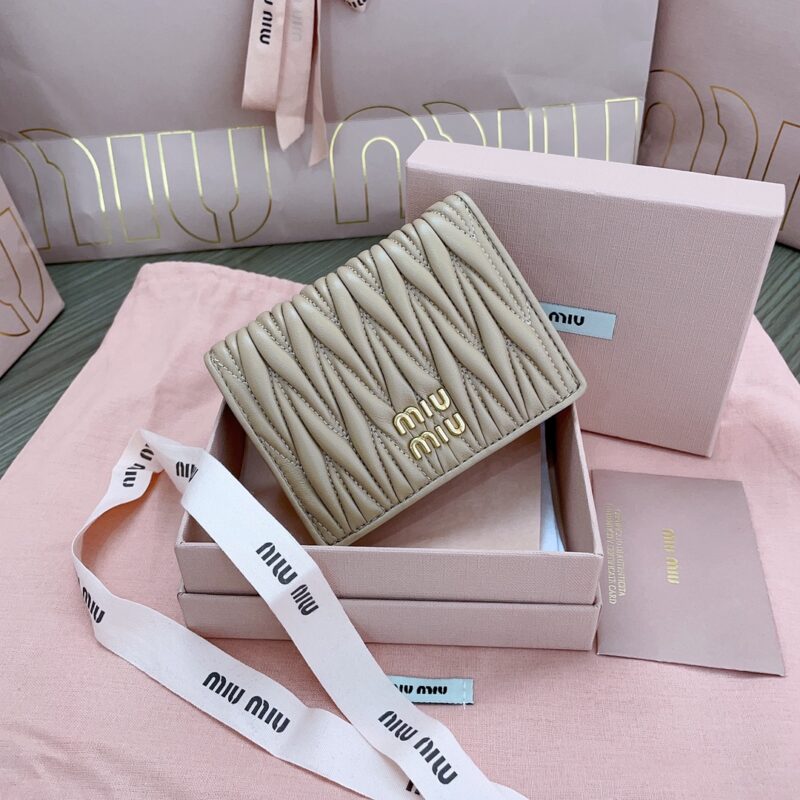Replica Miu Miu Pocket Wallet Beige 1 Replica Miu Miu Pocket Wallet Beige - realistic designer-inspired fake bag