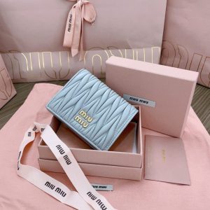Replica Miu Miu Pocket Wallet Light Blue 3 Replica Miu Miu Pocket Wallet Light Blue - high-accuracy replica luxury purse