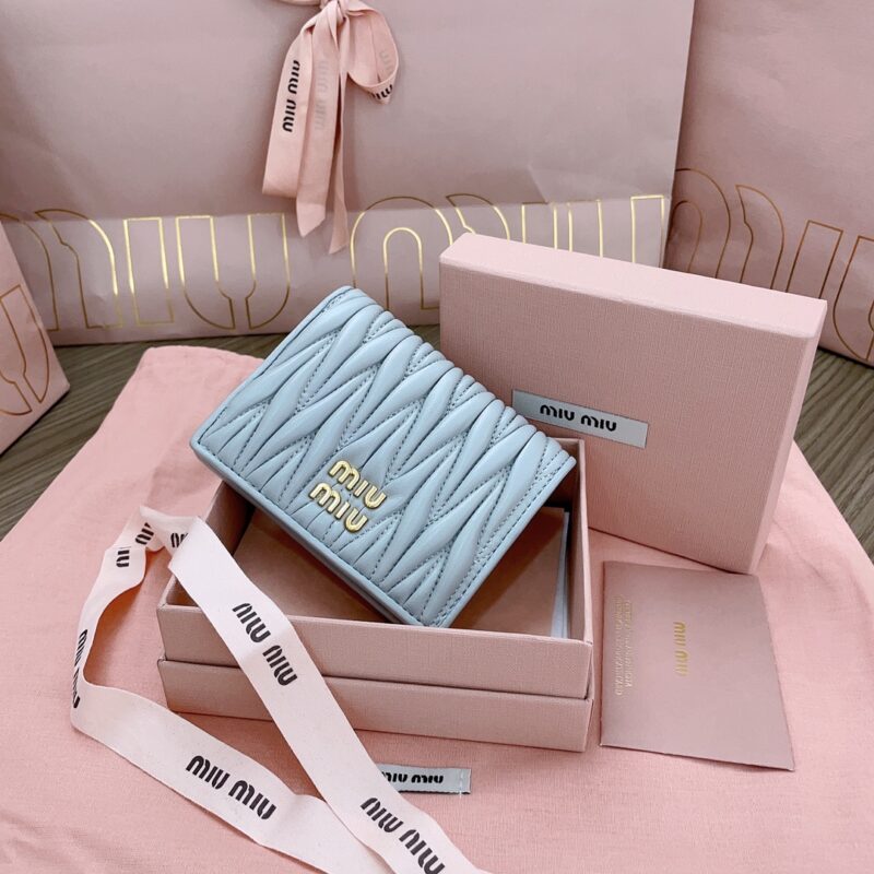 Replica Miu Miu Pocket Wallet Light Blue 3 Replica Miu Miu Pocket Wallet Light Blue - high-accuracy replica luxury purse