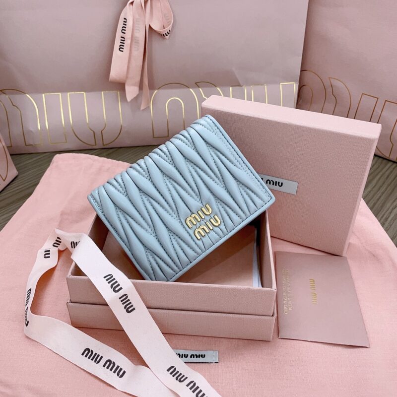 Replica Miu Miu Pocket Wallet Light Blue 1 Replica Miu Miu Pocket Wallet Light Blue - authentic-look luxury purse replica