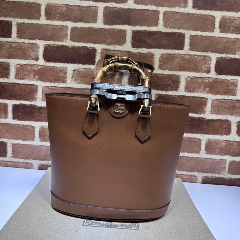 Replica Gucci Diana Medium Tote Bag Brown 5 Replica Gucci Diana Medium Tote Bag Brown - premium-grade designer purse dupe