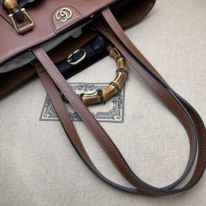 Replica Gucci Diana Medium Tote Bag Brown 6 Replica Gucci Diana Medium Tote Bag Brown - best quality luxury bag dupe