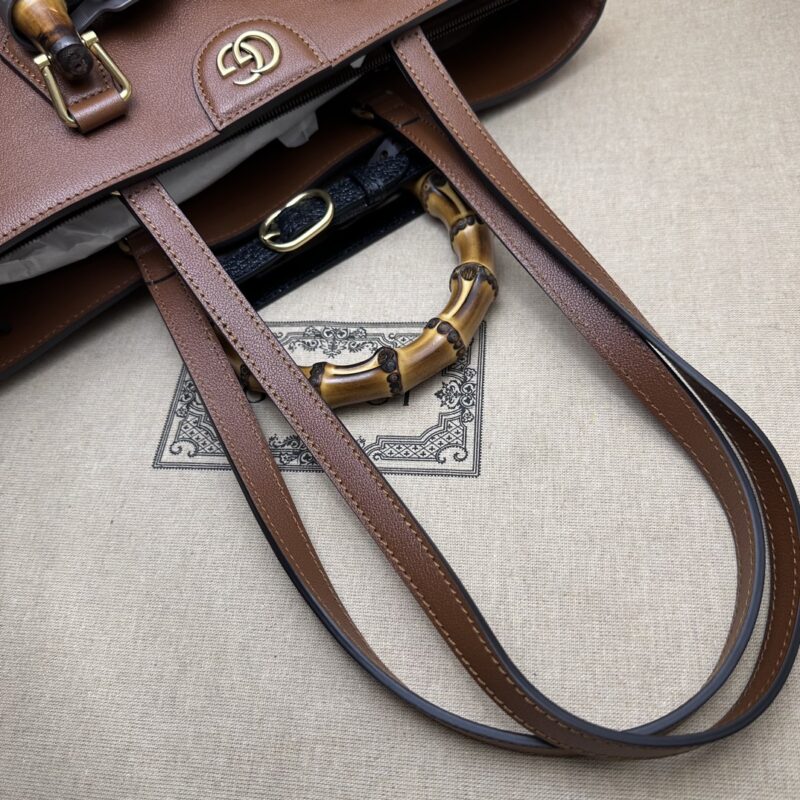 Replica Gucci Diana Medium Tote Bag Brown 6 Replica Gucci Diana Medium Tote Bag Brown - best quality luxury bag dupe
