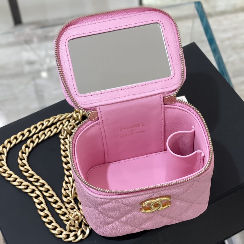 Replica CHANEL 23P Lipstick Bag Pink 6 Replica CHANEL 23P Lipstick Bag Pink - premium 1:1 fake handbag model