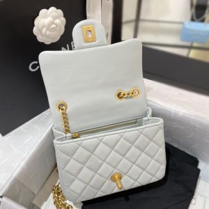 Replica CHANEL 23S Camellia Square Light Blue 8 Replica CHANEL 23S Camellia Square Light Blue - elite superclone designer purse
