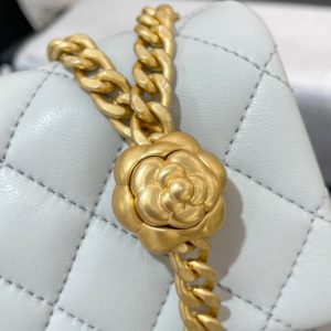 Replica CHANEL 23S Camellia Square Light Blue 9 Replica CHANEL 23S Camellia Square Light Blue - authentic-look luxury purse replica