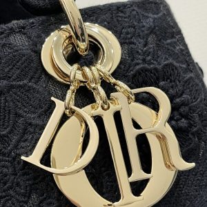 Replica Lady Dior D-Lite Chardons Black 3 Replica Lady Dior D-Lite Chardons Black - top-tier luxury replica shoulder bag