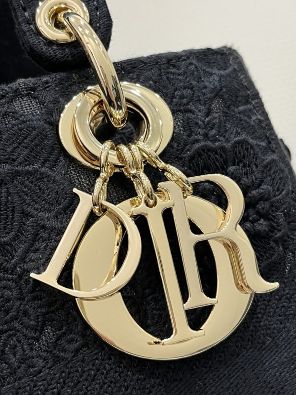 Replica Lady Dior D-Lite Chardons Black 3 Replica Lady Dior D-Lite Chardons Black - top-tier luxury replica shoulder bag