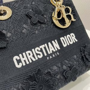 Replica Lady Dior D-Lite Chardons Black 6 Replica Lady Dior D-Lite Chardons Black - realistic designer-inspired fake bag