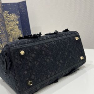 Replica Lady Dior D-Lite Chardons Black 8 Replica Lady Dior D-Lite Chardons Black - high-quality designer bag clone