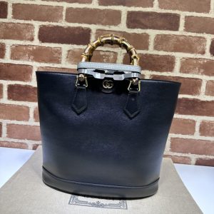 Replica Gucci Diana Medium Tote Bag Black 3 Replica Gucci Diana Medium Tote Bag Black - elite superclone designer purse