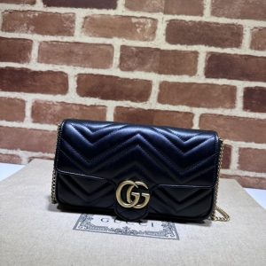 Replica Gucci Matelassé Mini Black 1 Replica Gucci Matelassé Mini Black - 1:1 designer replica handbag