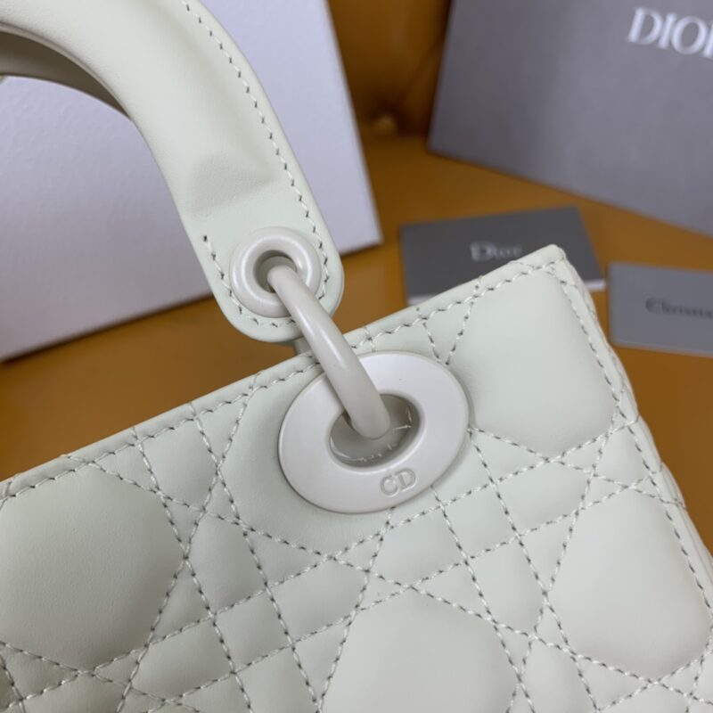 Replica Lady Dior Matte White ABC 3 Replica Lady Dior Matte White ABC - near-authentic luxury replica handbag