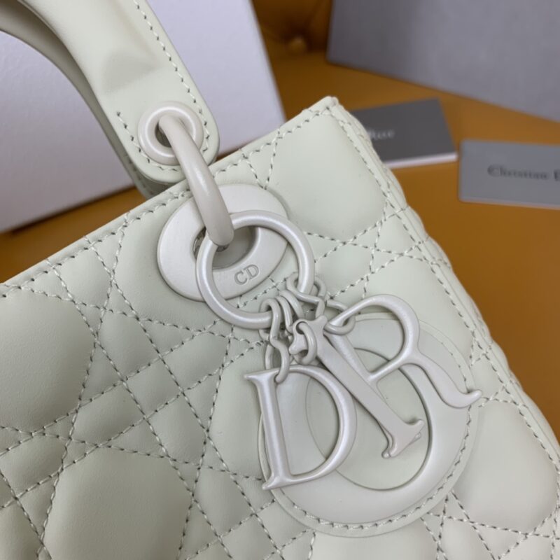 Replica Lady Dior Matte White ABC 8 Replica Lady Dior Matte White ABC - premium-grade designer purse dupe