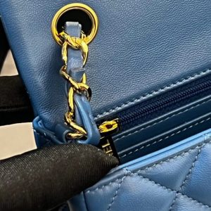 Replica CHANEL Classic Flap 20cm Blue 2 Replica CHANEL Classic Flap 20cm Blue - premium-grade designer purse dupe