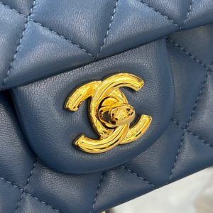 Replica CHANEL Classic Flap 20cm Blue 5 Replica CHANEL Classic Flap 20cm Blue - high-end fake designer purse