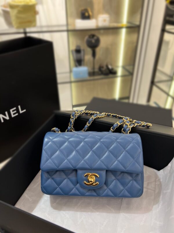 Replica CHANEL Classic Flap 20cm Blue 6 Replica CHANEL Classic Flap 20cm Blue - high-end fake designer purse