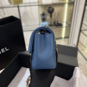 Replica CHANEL Classic Flap 20cm Blue 7 Replica CHANEL Classic Flap 20cm Blue - best quality luxury bag dupe
