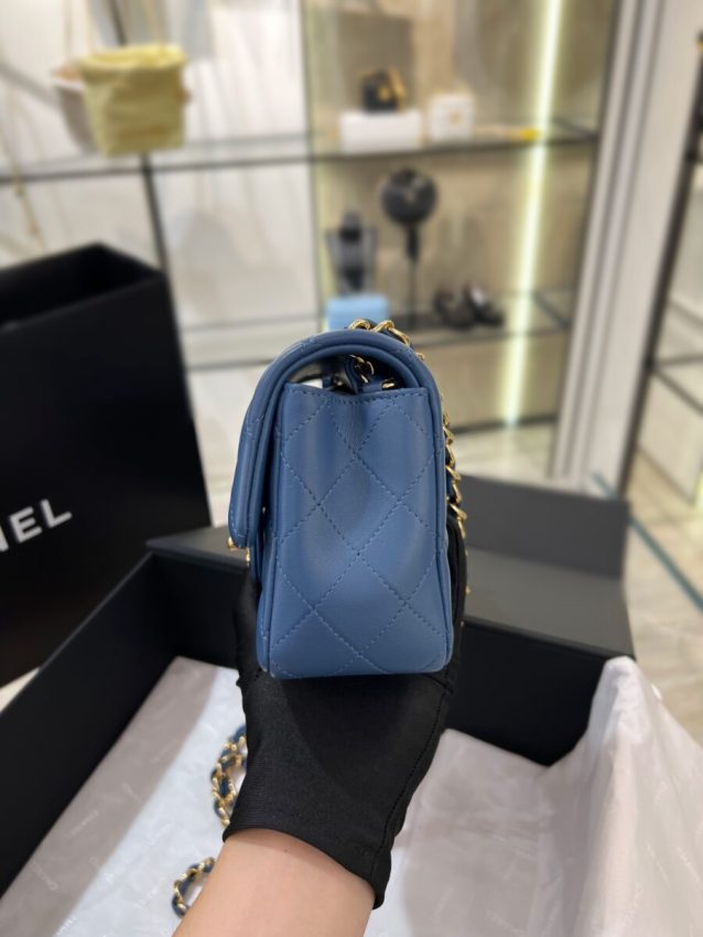 Replica CHANEL Classic Flap 20cm Blue 7 Replica CHANEL Classic Flap 20cm Blue - best quality luxury bag dupe