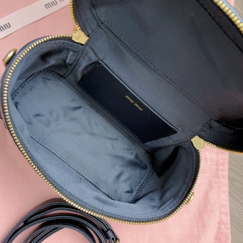 Replica Miu Miu Cosmetic Bag Black - premium 1:1 fake handbag model