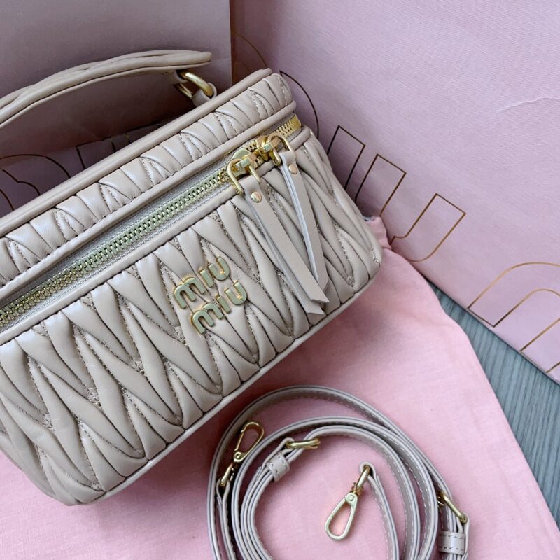 Replica Miu Miu Cosmetic Bag Beige 1 Replica Miu Miu Cosmetic Bag Beige - top-tier luxury replica shoulder bag