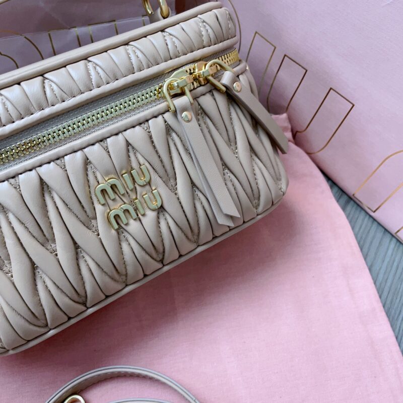 Replica Miu Miu Cosmetic Bag Beige 6 Replica Miu Miu Cosmetic Bag Beige - 1:1 designer replica handbag