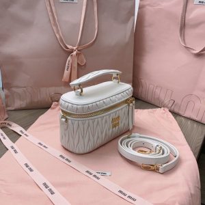 Replica Miu Miu Cosmetic Bag White 7 Replica Miu Miu Cosmetic Bag White - premium 1:1 fake handbag model