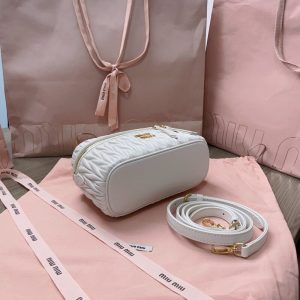 Replica Miu Miu Cosmetic Bag White 2 Replica Miu Miu Cosmetic Bag White - near-authentic luxury replica handbag