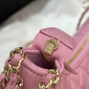Replica CHANEL 23P Crescent Bag Pink 3 Replica CHANEL 23P Crescent Bag Pink - authentic-look luxury purse replica