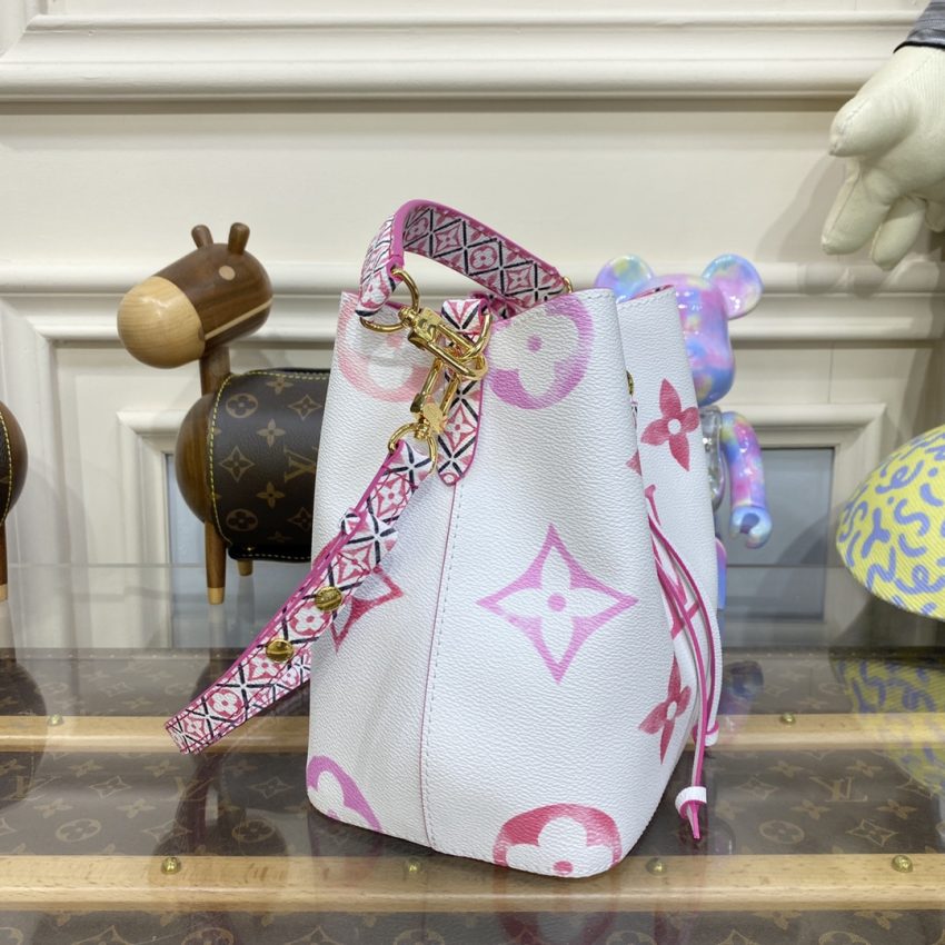 Replica Louis Vuitton NeoNoe BB White Pink - near-authentic luxury replica handbag