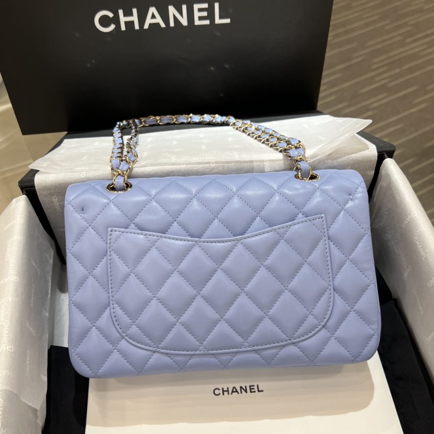Replica CHANEL Classic Flap 23cm Light Blue 8 Replica CHANEL Classic Flap 23cm Light Blue - premium 1:1 fake handbag model