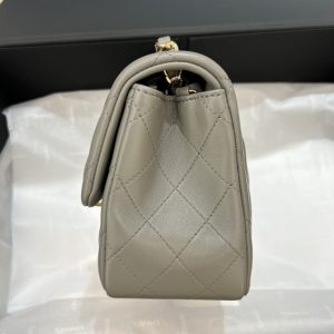 Replica CHANEL Classic Flap 17cm Grey 4 Replica CHANEL Classic Flap 17cm Grey - elite superclone designer purse