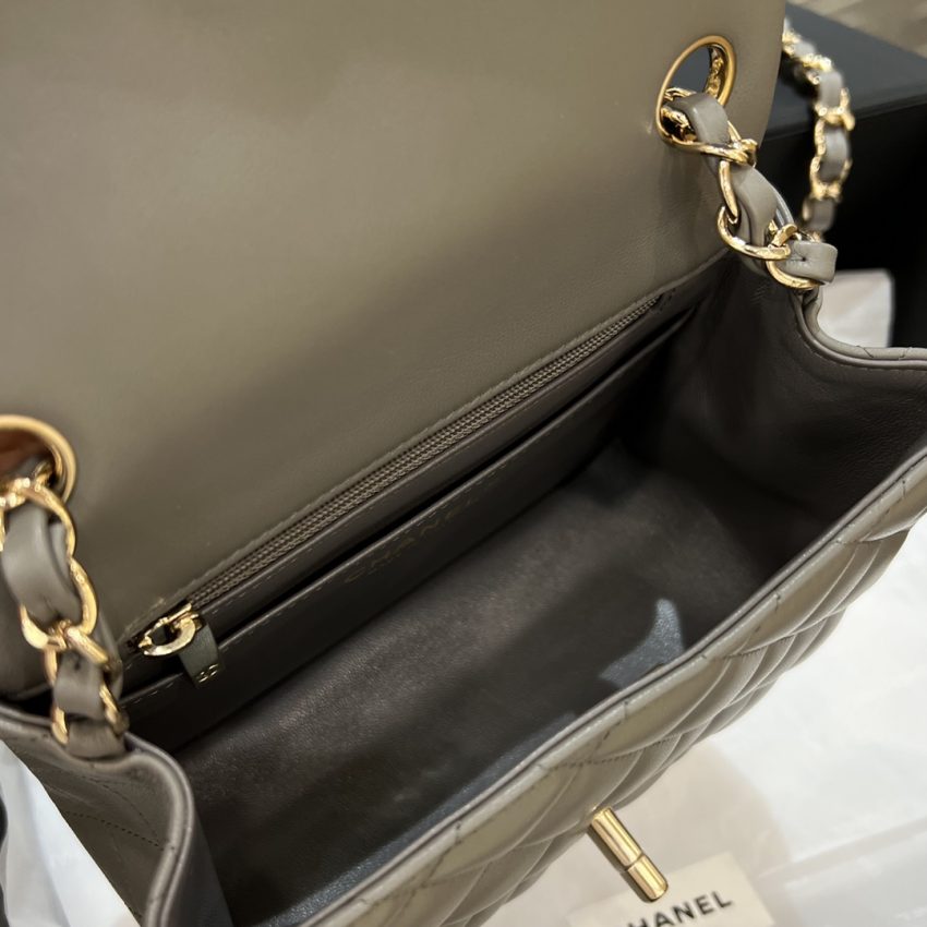 Replica CHANEL Classic Flap 17cm Grey 5 Replica CHANEL Classic Flap 17cm Grey - top-rated replica designer bag