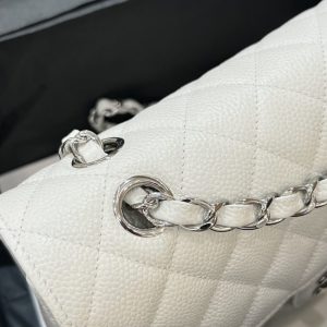 Replica CHANEL Classic Flap 23cm White Silver 4 Replica CHANEL Classic Flap 23cm White Silver - authentic-look luxury purse replica