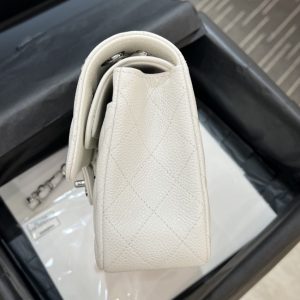 Replica CHANEL Classic Flap 23cm White Silver 5 Replica CHANEL Classic Flap 23cm White Silver - premium 1:1 fake handbag model