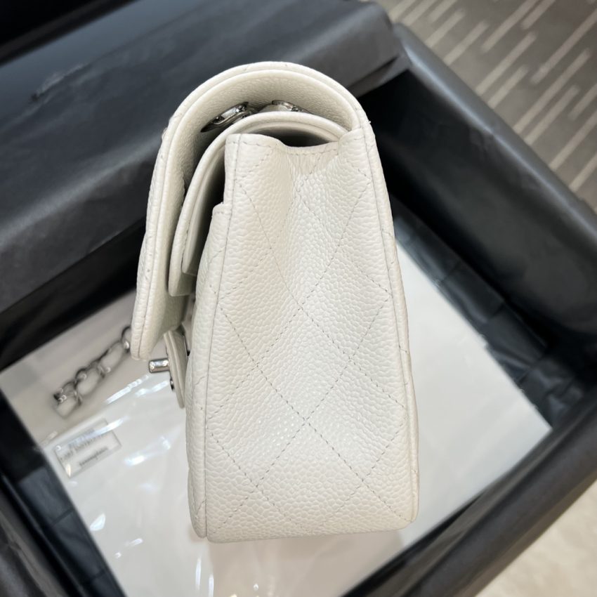 Replica CHANEL Classic Flap 23cm White Silver 5 Replica CHANEL Classic Flap 23cm White Silver - premium 1:1 fake handbag model