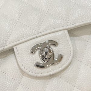 Replica CHANEL Classic Flap 23cm White Silver 3 Replica CHANEL Classic Flap 23cm White Silver - 1:1 designer replica handbag