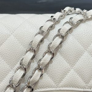 Replica CHANEL Classic Flap 23cm White Silver 7 Replica CHANEL Classic Flap 23cm White Silver - best quality luxury bag dupe