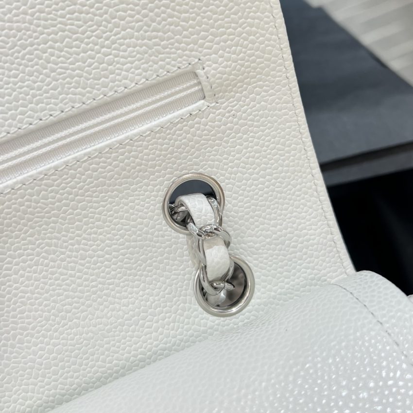 Replica CHANEL Classic Flap 23cm White Silver 9 Replica CHANEL Classic Flap 23cm White Silver - top-tier luxury replica shoulder bag