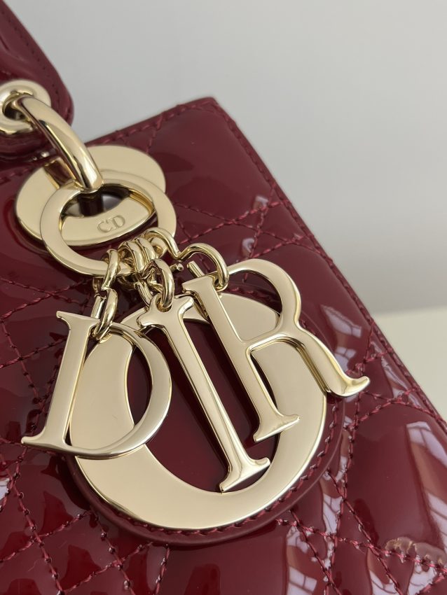 Replica Lady Dior Patent Red ABC 6 Replica Lady Dior Patent Red ABC - best quality luxury bag dupe
