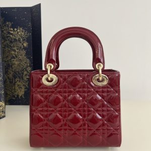 Replica Lady Dior Patent Red ABC 7 Replica Lady Dior Patent Red ABC - high-end fake designer purse