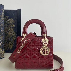 Replica Lady Dior Patent Red ABC 1 Replica Lady Dior Patent Red ABC - authentic-look luxury purse replica