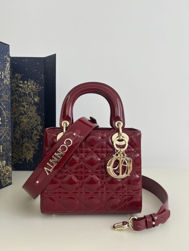 Replica Lady Dior Patent Red ABC 1 Replica Lady Dior Patent Red ABC - authentic-look luxury purse replica
