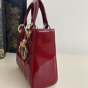 Replica Lady Dior Patent Red - near-authentic luxury replica handbag
